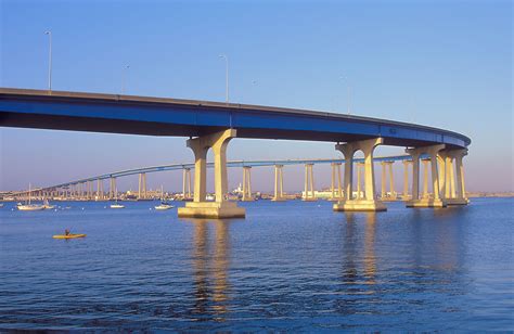 Coronado Bridge from Coronado Island to San Diego California (With ...