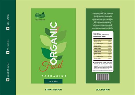 Organic Food Label Design Packaging Design Creative Package 33122826 ...