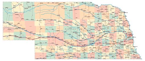 Nebraska State Map With Cities | Images and Photos finder