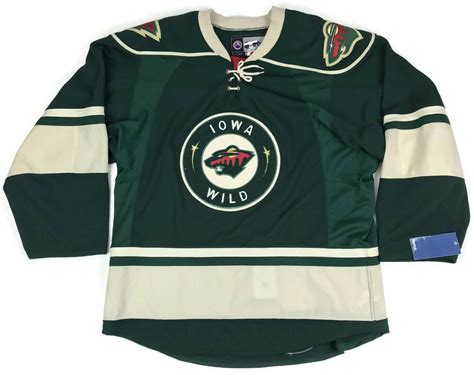 NEW Reebok Iowa Wild AHL Hockey Jersey 52 Mens Size M Minnesota NHL ...