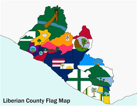 Liberian County Flag Map