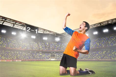 Player celebrating goal stock photo. Image of power, goal - 71490218