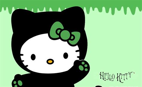 Hello Kitty World: Hello Kitty-Green Wallpeper