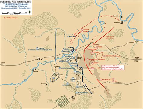 Map of the Battle of Borodino: 1600 Hours - September 7, 1812