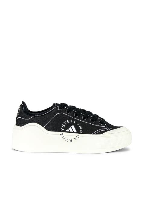 adidas by Stella McCartney Court Sneaker in Core Black & Off White ...