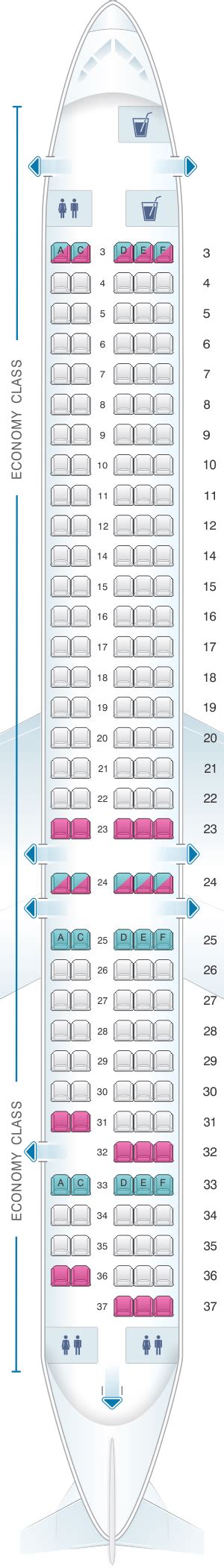 Seat Map Allegiant Air McDonnell Douglas MD 80 | SeatMaestro