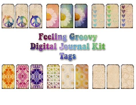 Feeling Groovy the Complete Collection Junk Journal Digital Papers, Tie ...