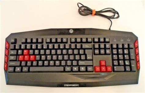 CyberPowerPC Cyber Power PC USB Wired Red LED Multimedia Gaming Keyboard | eBay