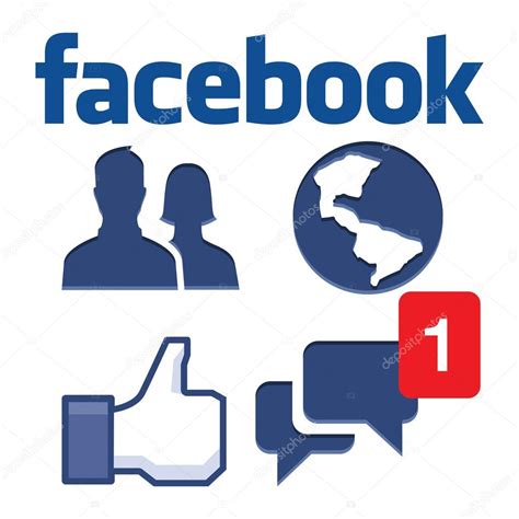 Facebook pictogram — Stockvector © dolphfynlow #66599099