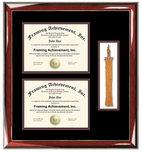 Graduation Tassel Diploma Frame With Two Degree High School - Etsy