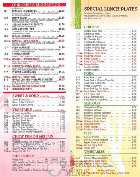 Neo China Somerset - Lucky Menus