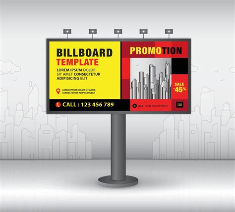 Billboard template design, banner design template 7924449 Vector Art at ...