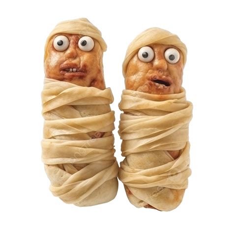Mummy Sausages Scary Halloween Party Food Decoration Wrapped In Dough, Hot Dog, Food Party ...
