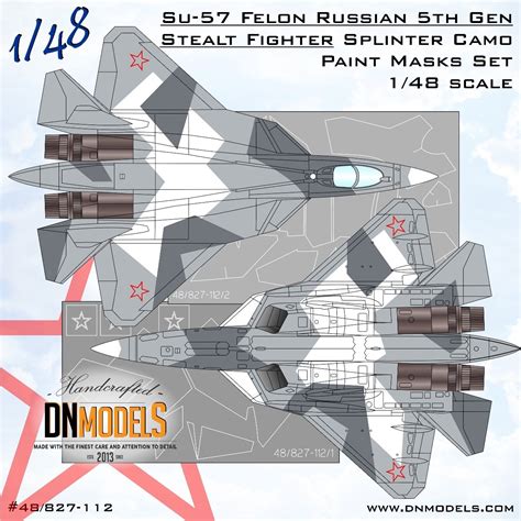 Top Gun Maverick Su-57 Felon Camouflage mask set | AeroScale