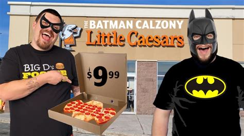 NEW Little Caesars Batman Calzony Pizza Review! Parmesan Calzone-like Crust! - YouTube