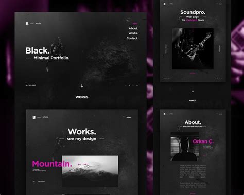 Dark Portfolio Website Template – Download PSD