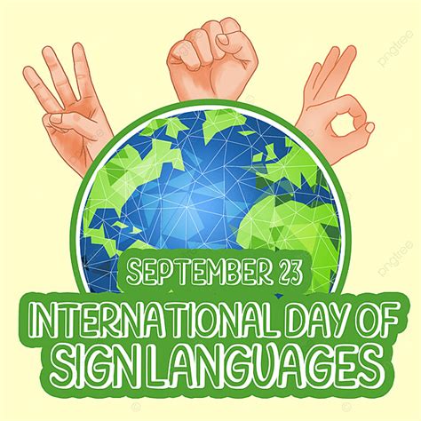 International Sign Language Day Green Publicity Template Download on ...