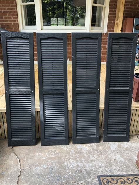 2 pair black vinyl shutters 14x55 for Sale in Matthews, NC - OfferUp