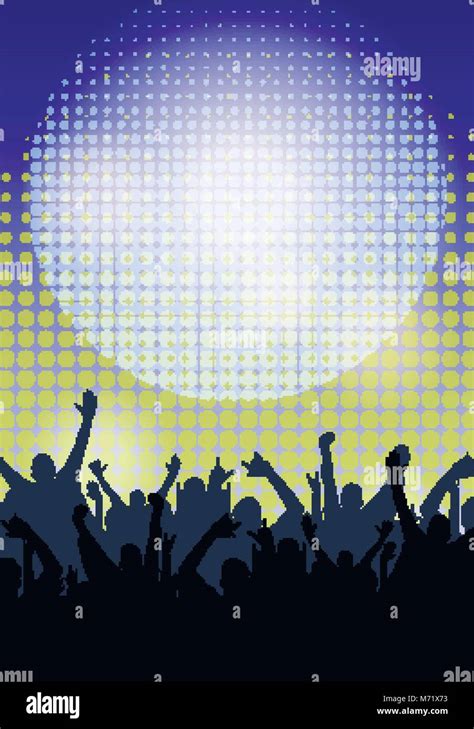 Dance Party Night Poster Background Template. Vector Illustration Stock Vector Image & Art - Alamy