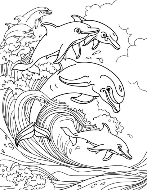 Free DOLPHIN Coloring Pages for Download (Printable PDF)