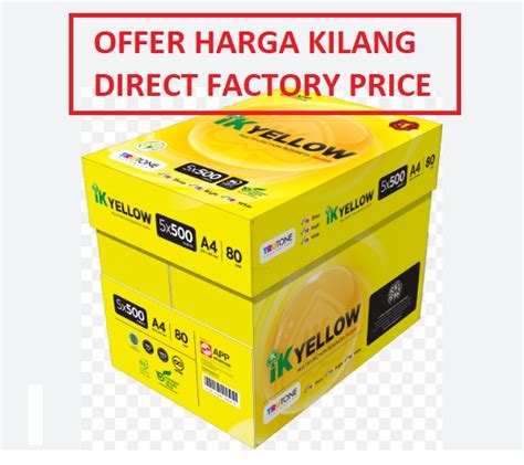 A4 Paper 80gsm IK Paper Suppler Malaysia /IK Yellow/Indah Kiat/A4 Kertas 80gsm/A4 Kertas /Copier ...