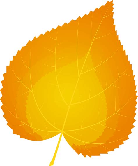 Yellow Fall Leaf Clipart