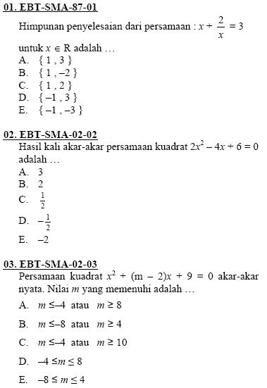 Contoh Soal Soal Matematika Tentang Persamaan Kuadrat Dan Pembahasannya | The Best Porn Website