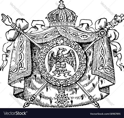 Coat of arms france vintage Royalty Free Vector Image