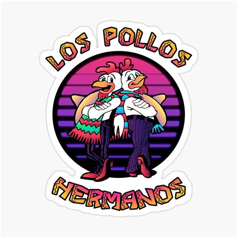 Los Pollos Hermanos - retrowave Sticker by Vitaliy Klimenko | Vinyl sticker, Stickers, Retro