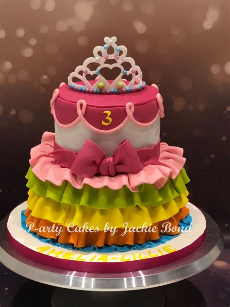 Rainbow princess cake