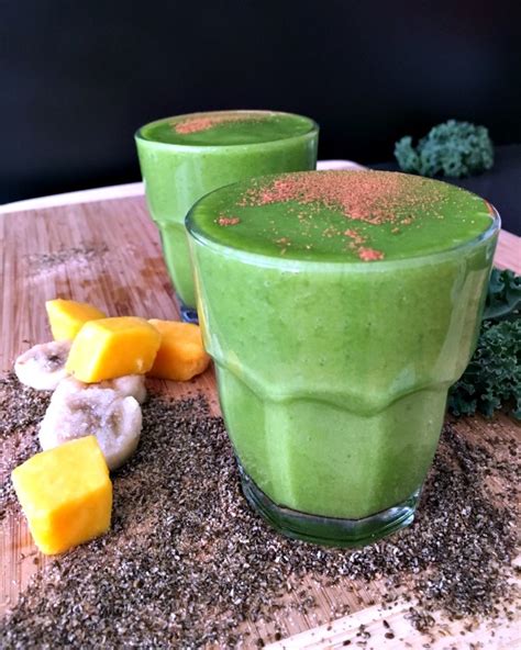 Spicy Mango Tango Smoothie Vegan Tropical Quick Easy Protein Snack