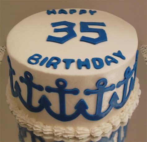 Anchor 35Th Birthday Cake - CakeCentral.com