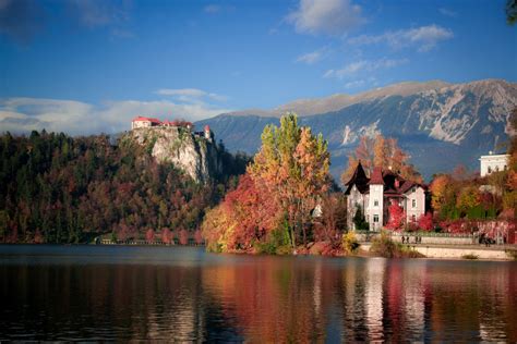 A photo gallery with landscape photos of Lake Bled in Slovenia