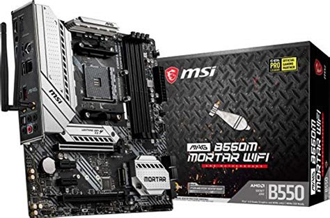 MSI MAG B550M Mortar WiFi Gaming Motherboard (AMD AM4, DDR4, PCIe 4.0 ...