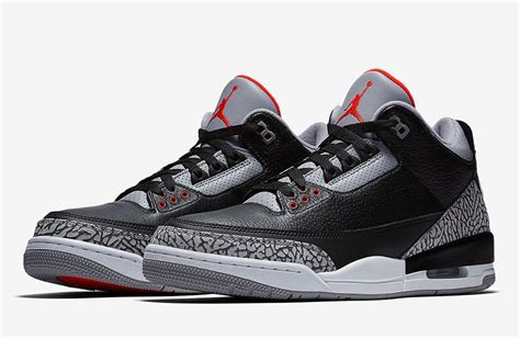 Air Jordan 3 OG Black Cement | 2018 Retro Sneaker Release Date – 8&9 ...