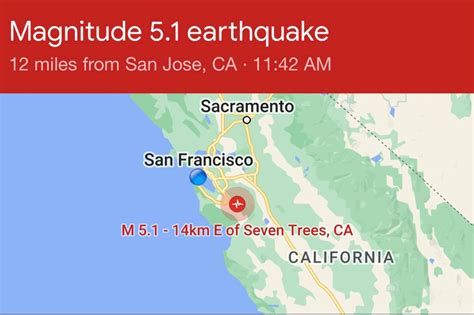 5.1 magnitude earthquake hits California's Bay Area