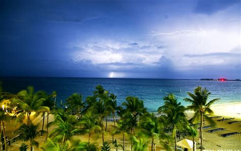 nature, Landscape, Clouds, Lightning, Storm, Horizon, Bahamas, Tropical ...