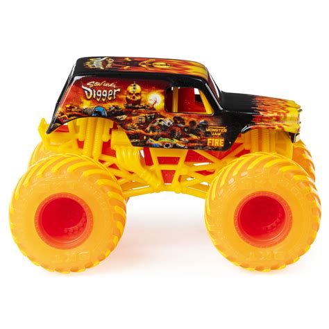 Monster Jam, Fire & Ice Die-Cast Vehicle 1:64 Scale Monster Truck ...