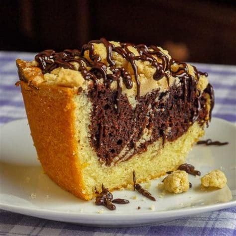 Chocolate Swirl Coffee Cake with Vanilla Crumble. An old fashioned recipe!