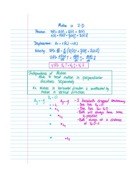 2D Vector Motion - PHYS 1202Q - Studocu