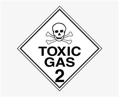 Dangerous Goods Sign Toxic Gas - Toxic Gas Sign Transparent PNG - 597x600 - Free Download on NicePNG