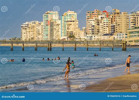 Salinas Beach, Ecuador editorial photo. Image of coastline - 95625516