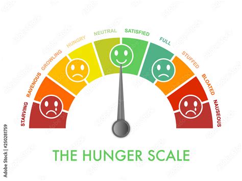 Obraz Hunger-fullness scale 0 to 10 for intuitive and mindful eating and diet control. Arch ...