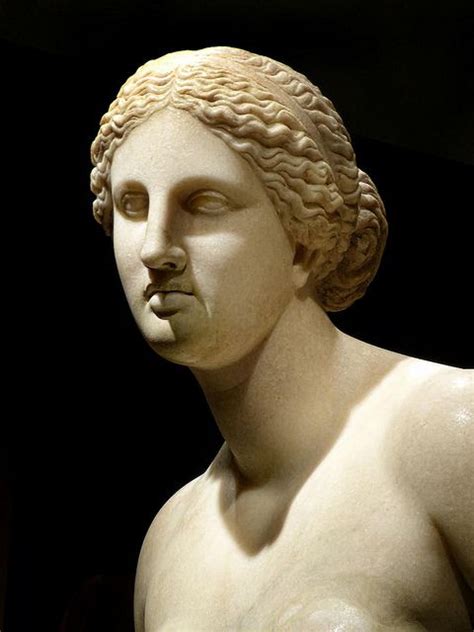 Bust of Aphrodite Roman copy of 360 BCE Greek original by Praxiteles found in the river Tiber in ...