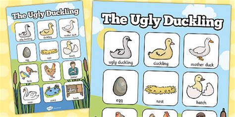 Ugly Duckling Vocabulary Poster (teacher made) - Twinkl