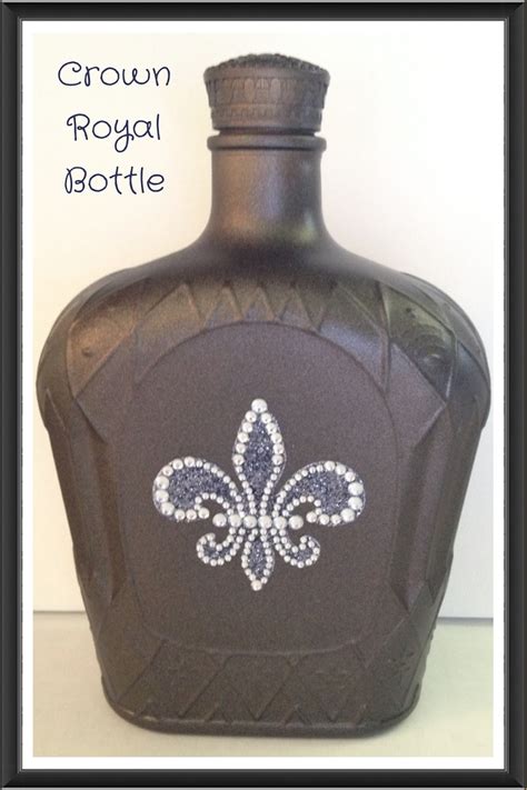 Saw it, Pinned it, Made it.: Painted Crown Royal Bottle & Glass Vase