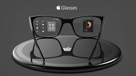 the glasses display is designed to look like it has been placed on top ...