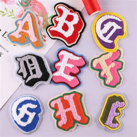 Colorful Embroidered Letters Applique Patch,embroidery Name Letters Patch for T-shirt or Coat ...