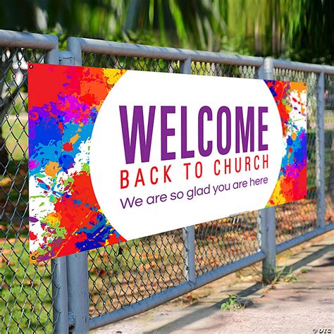 Welcome Back to Church Banner - Medium | Oriental Trading