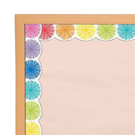 Schoolgirl Style™ Hello Sunshine Poms Bulletin Board Borders | Bulletin board borders, Bulletin ...